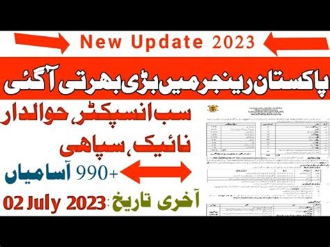 Pakistan Rangers New Jobs 2023 Join Pakistan Rangers Jobs Sindh 2023