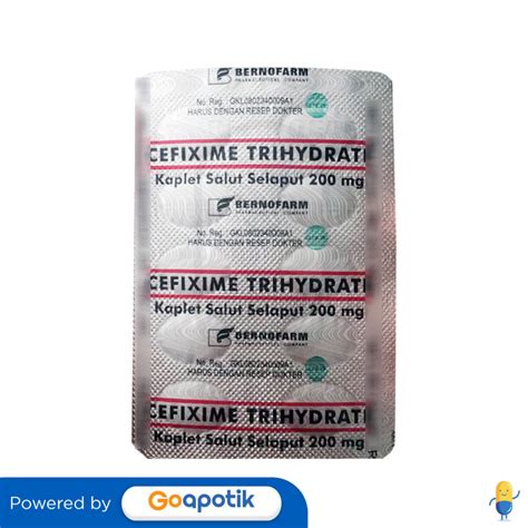 Daftar Penjual Untuk Produk Cefixime Trihydrate Bernofarm 200 Mg Strip