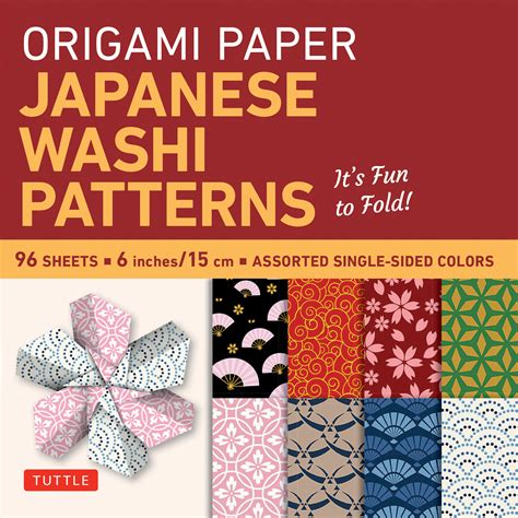 Origami Paper - Japanese Washi Patterns - 6" - 96 Sheets (9780804845465 ...