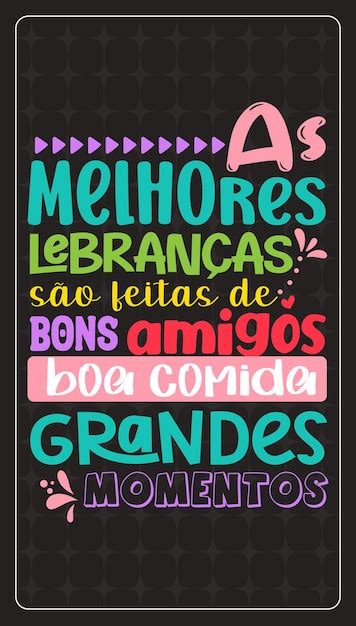 Premium Vector Colorful Letters For Motivational Quotes In Brazilian