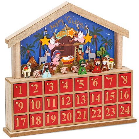 Adventskalender Aus Holz Zum Bef Llen Krippe Lernspiel Brubaker