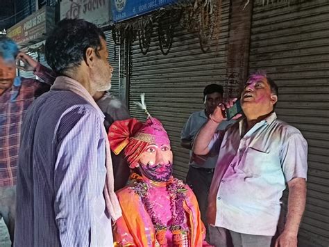 Raipur Chhattisgarh Holi Iloji Pooja Nathuram Holi Sadar Bazaar Dj