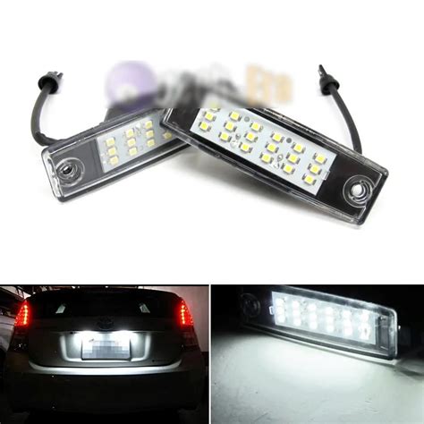 Pcs White Led Rear License Plate Lights Lamps For Hiace H