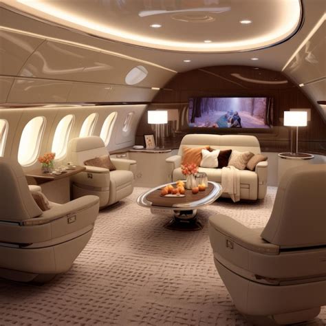 Premium Photo | Experience Luxurious Living in the Extravagant Boeing 787 Private Jet Living ...