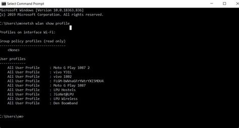 How To Show All The Previously Connected WiFi Networks Using CMD In