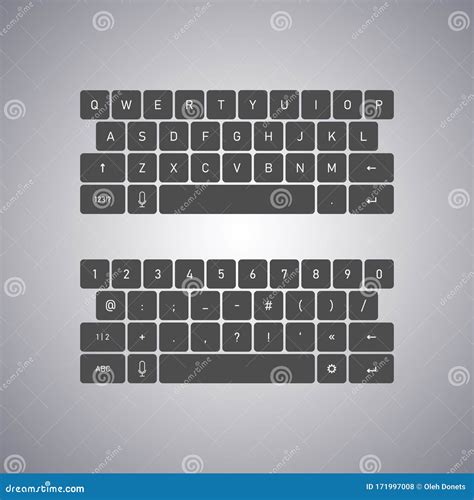 Qwerty Keyboard Layout Buttons And Keys With Characters Of Latin