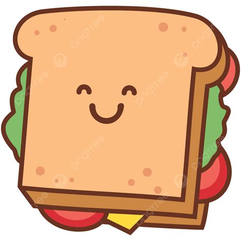 Happy Smile Expression Sandwich Emoji Vector, Happy, Smile, Sandwich ...