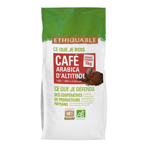 Café Équateur MOULU bio équitable 1 kg ETHIQUABLE