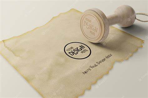 Premium PSD | Round stamp logo mockup