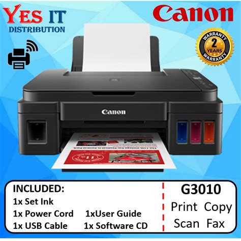 Canon PIXMA G3010 Refillable Ink Tank Wireless All In One For High