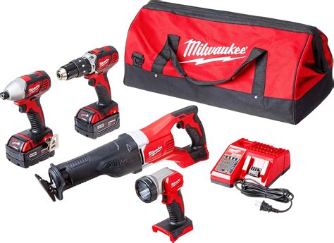 Milwaukee 2696-24 M18 Cordless Compact Combo Tool Kit - Power Tool ...