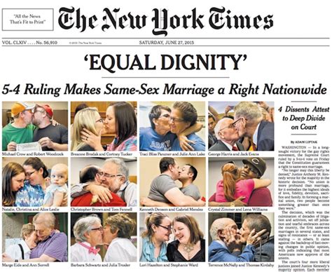 Gay Marriage Reactions From Newspapers Across The United States Are