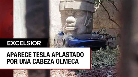 Qué hace una cabeza Olmeca sobre un Tesla YouTube