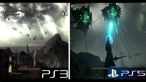 Demons Souls Remake Storm King Boss Fight Comparison PS5 Vs PS3