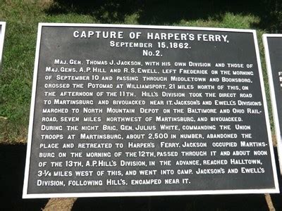 Capture of Harpers Ferry-September 15, 1862 No. 2 - Harpers Ferry WV ...