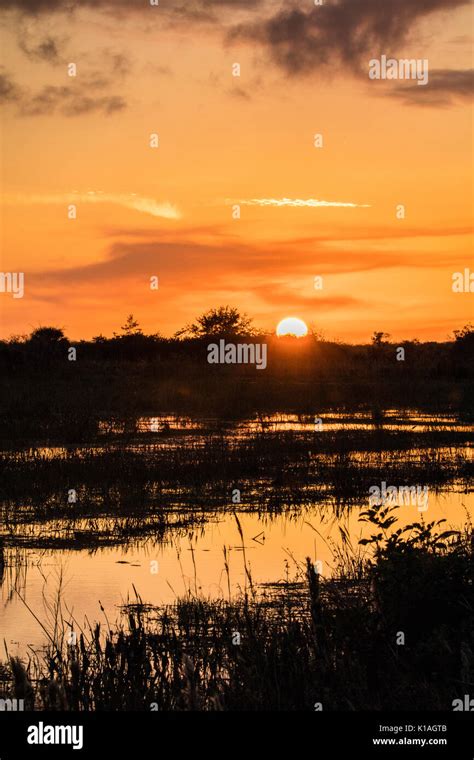 Everglades Sunset National Park Lake Reflections Stock Photo Alamy