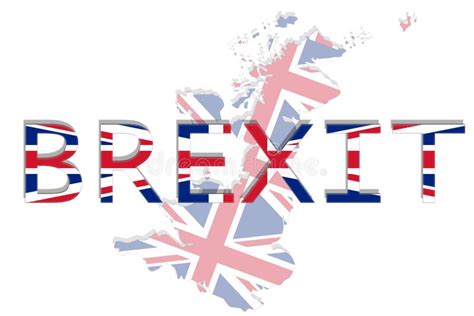 Reino Unido O Brexit No Fundo Branco Ilustração Stock Ilustração