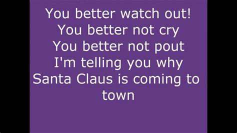 Justin Bieber Santa Claus Is Coming To Town Lyrics On Screen Youtube