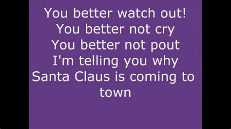 Justin Bieber Santa Claus Is Coming To Town Lyrics On Screen Youtube