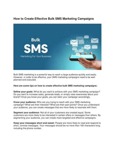 Ppt How To Create Effective Bulk Sms Marketing Campaigns Powerpoint