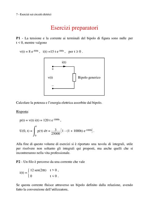 Preparatori E Continua Corrente Elettrotecnica Unina Esercizi