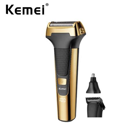 Kemei Multifunctional Men Electric Foil Shaver Gold Reciprocating Razor