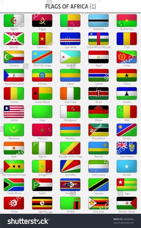 Flags All African Countries 1 Stock Vector (Royalty Free) 24908926 ...