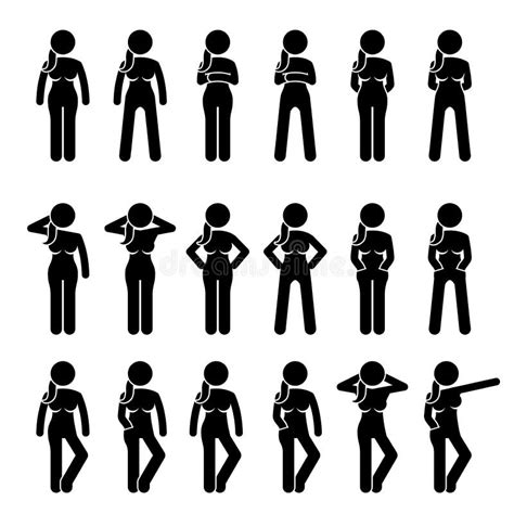 Various Basic Standing Human Man People Body Languages Poses Postures