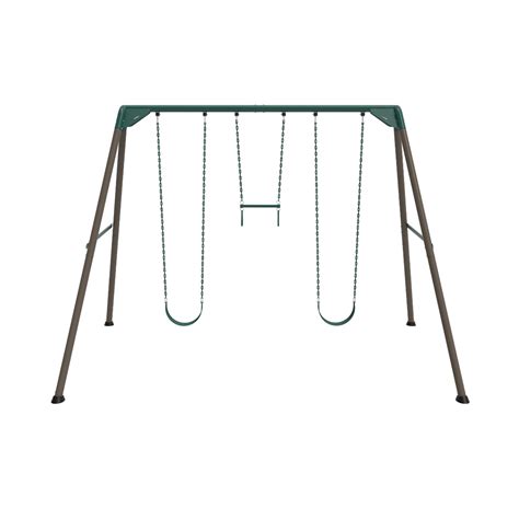 Metal A-Frame Swing Set with 3 Swings - SwingSetMall.com