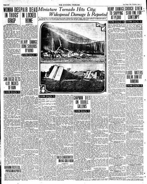 From the Archives: Tornados strike region 95 years ago - The San Diego ...