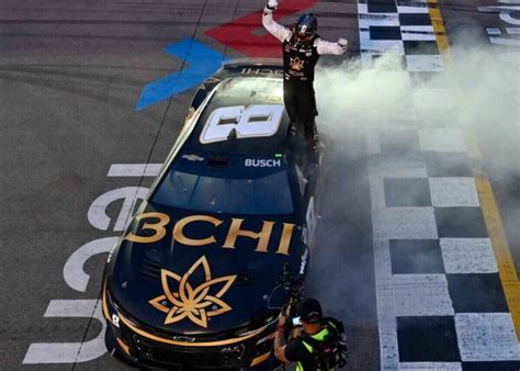 WATCH Smoking Tires In The W D Car Kyle Busch Celebrates Gateway