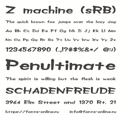 Z machine (sRB) font