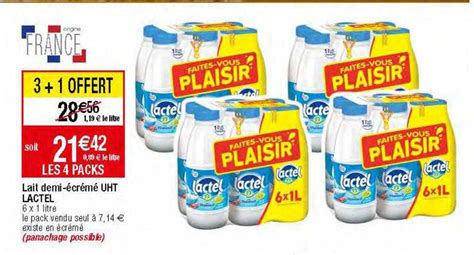 Promo Lait Demi Cr M Uht Lactel Chez Migros France Icatalogue Fr