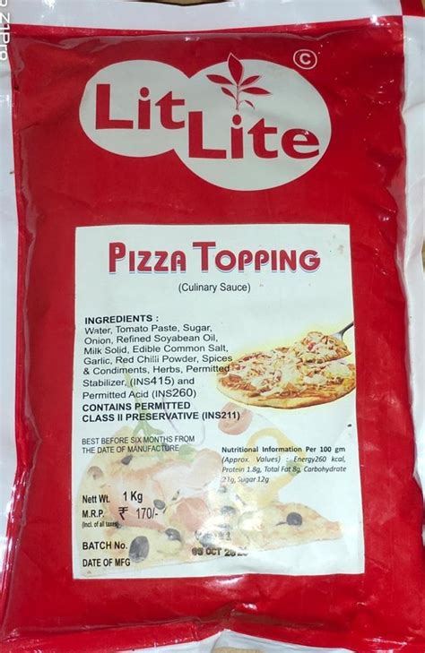 Lit Lite Spicy Tangy Kg Pizza Topping Sauce Packaging Type Packet