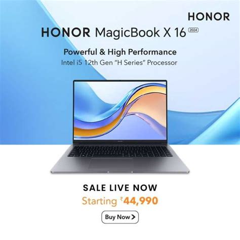 HONOR MagicBook X16 2024 Launched In India Price Specifications