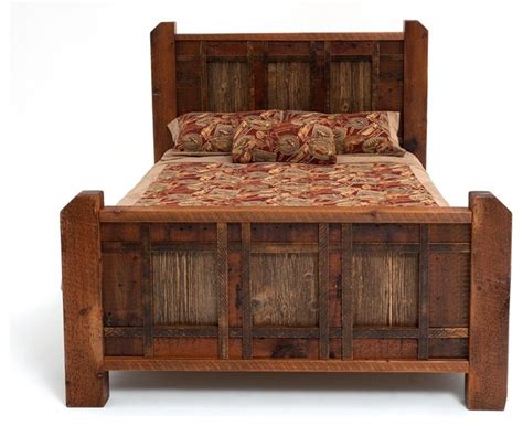 Rustic Barnwood Cabin Bed Rustic Panel Beds By Woodland Creek