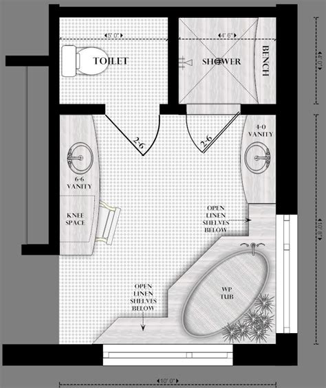 Master Bathroom Design Floor Plan