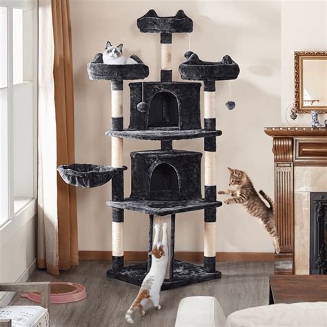 Topeakmart Multi Level Large Cat Tree Tower For Adult Big Kittens