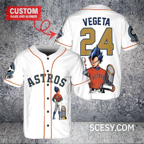 Houston Astros X Vegeta Super Saiyan Dragon Ball Z With Trophy Custom