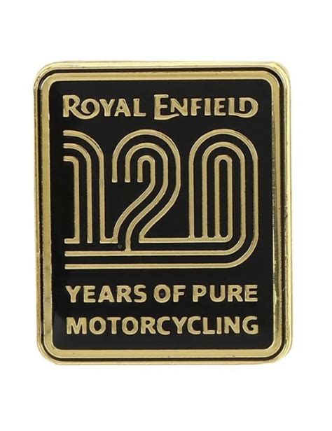 Édition Limitée Royal Enfield Pin Avec Logo 120e Or Noir