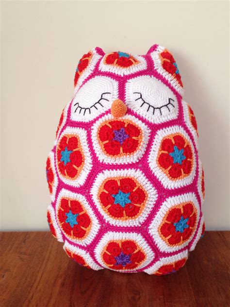 Maggie The Owl Crochet African Flower Maggie De Uil Gehaakt