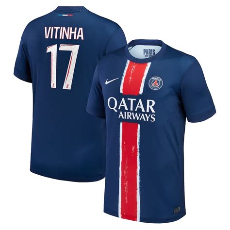 Psg Home Shirt Vitinha Foot Soccer Pro