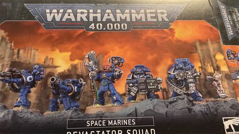 Space Marine Devastator Squad Unboxing Youtube