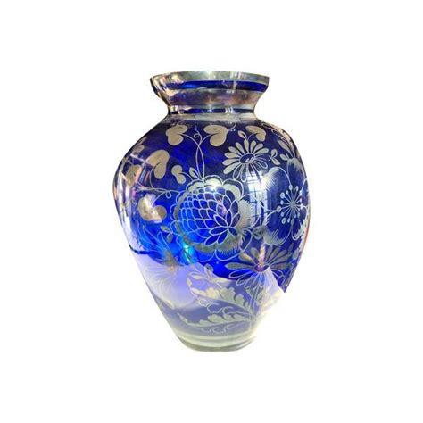 Vaso Vintage In Vetro Blu Di Murano Anni Deesup