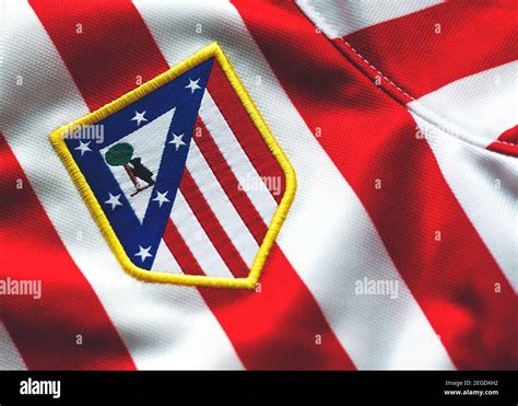 Close Up On Logo Of Atlético Madrid Football Club In The Sports Shirt