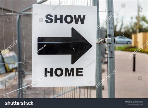 Show Home Sign Black Text On Stock Photo 2156240363 Shutterstock