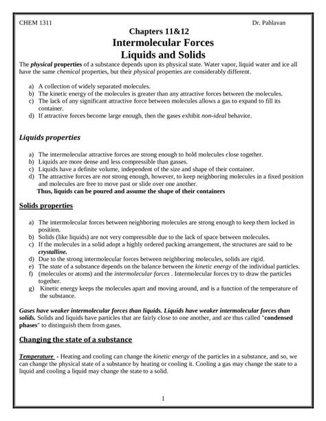 PDF Chapters 11 12 Intermolecular Forces Liquids And Solids DOKUMEN