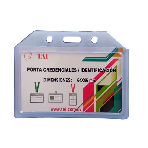 Porta Credenciales De Pvc Horizontal Tai