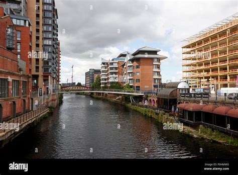 The River Irwell Between Spinningfields And Salford Manchester England