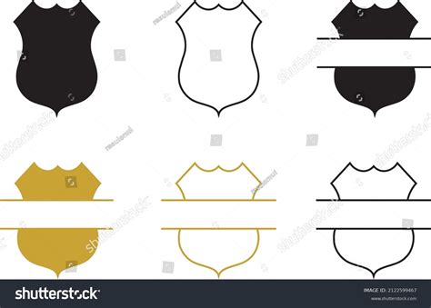 American Us Police Badge Bundle Stock Vector (Royalty Free) 2122599467 ...